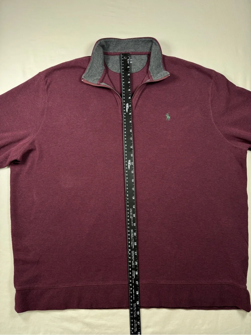 Polo Ralph Lauren Burgundy Quarter Zip Pullover XXL